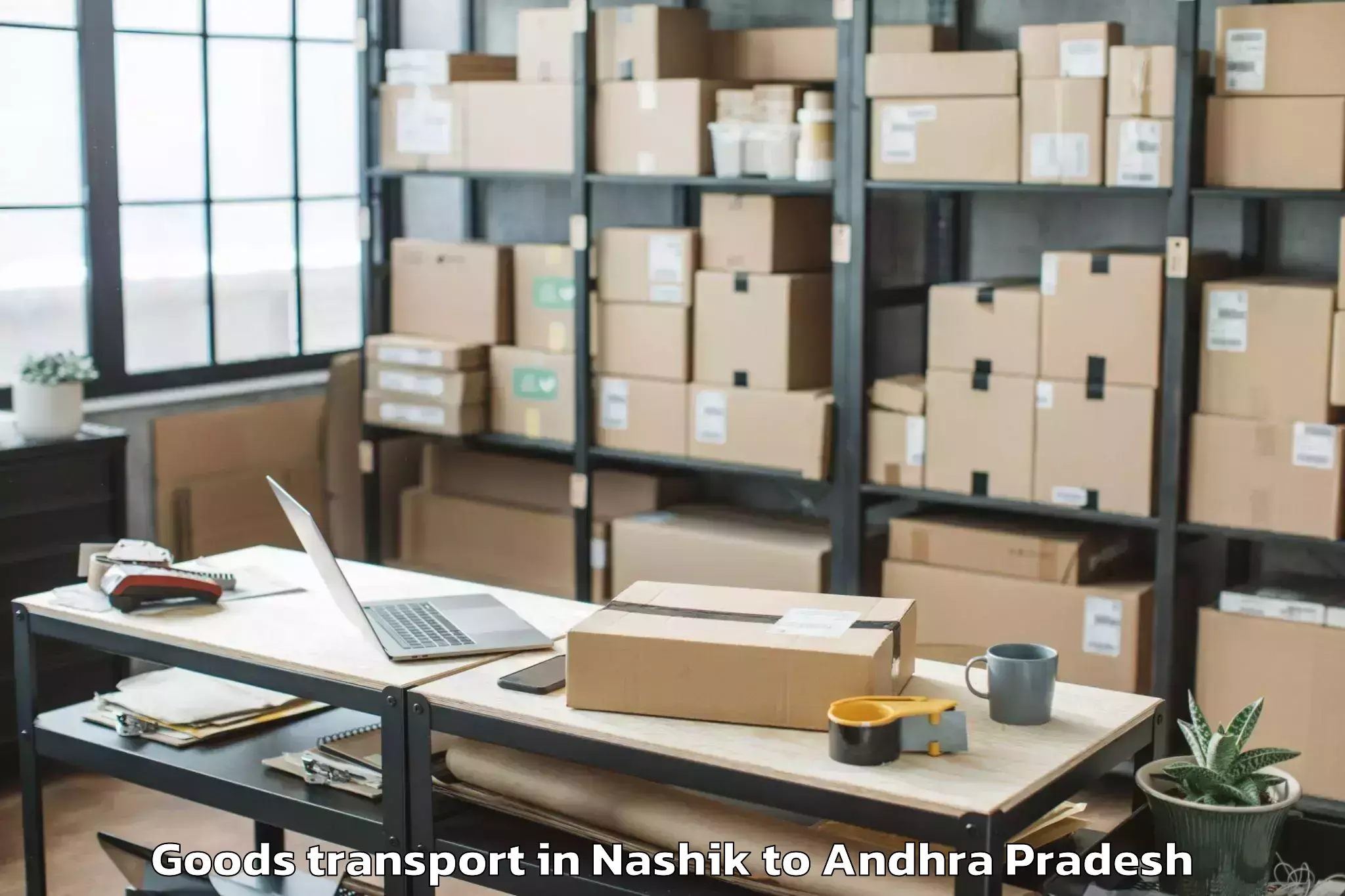 Book Nashik to Abhilashi University Guntur Goods Transport